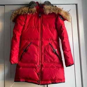 Pajar Canada Cougar Parka Down Puffer Coat Red Size S